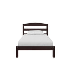  Leighton Kids Twin Size Bed, Wood Platform Bed Frame, Espresso