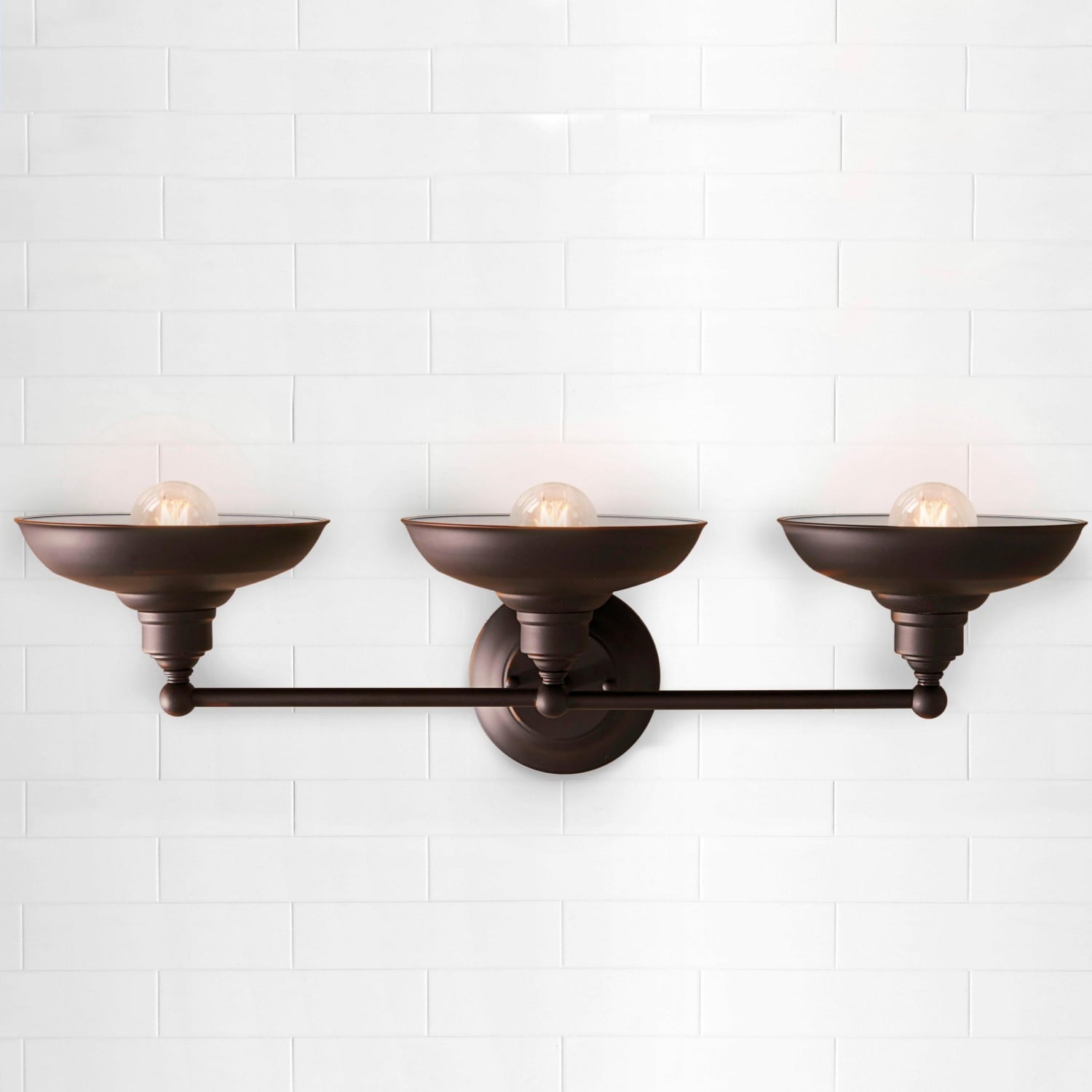  28.5" Farmhouse Triple Wall Scones 3-Light Vanity Light, Oil Rubbed Bronze