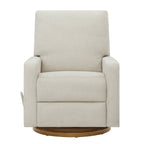  Modern Farmhouse Swivel Glider Recliner, Cream Linen