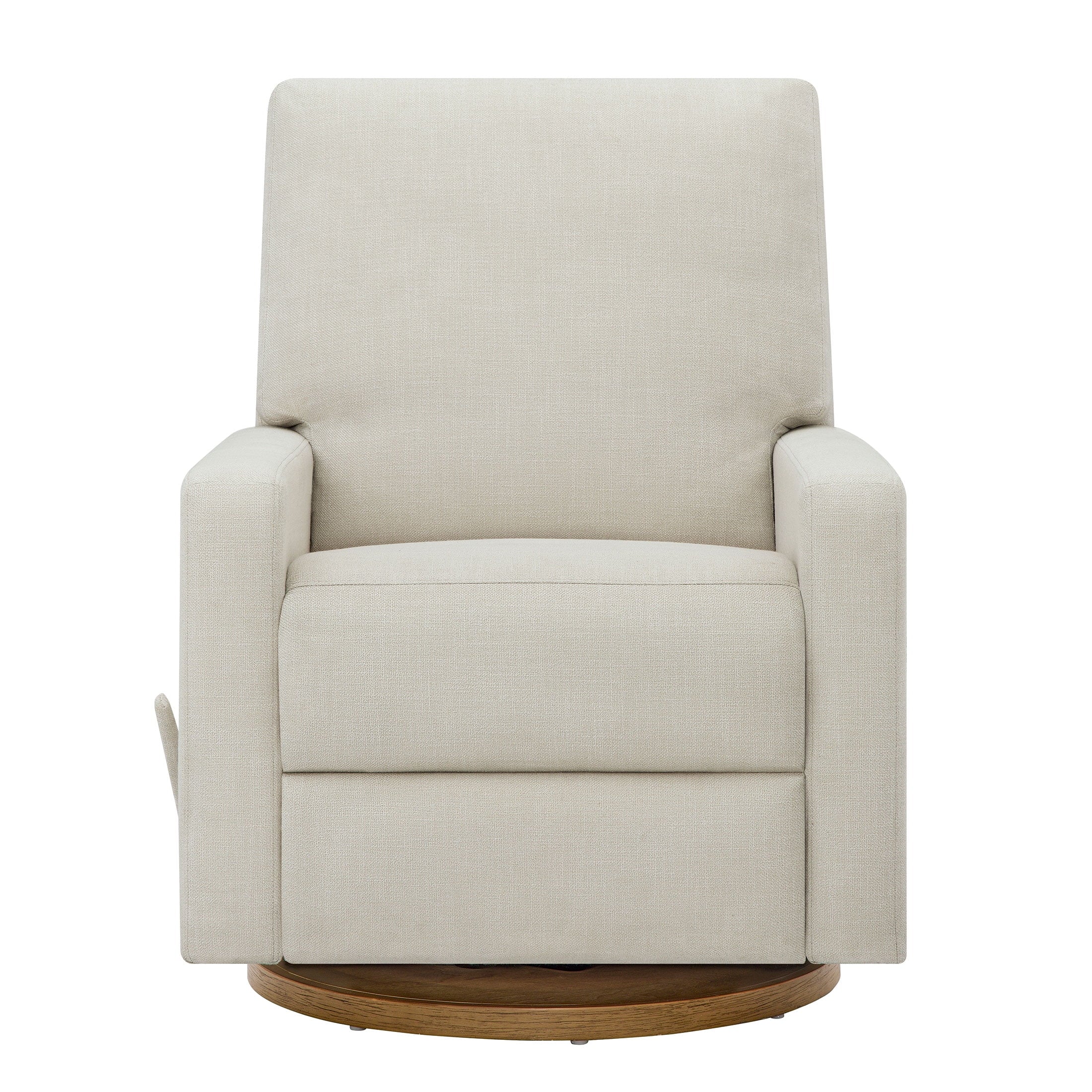  Modern Farmhouse Swivel Glider Recliner, Cream Linen