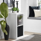  2 Cube Storage Organizer, White Texture