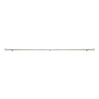  Clear Fluted 1" Single Curtain Rod, 42"-120",  Nickel
