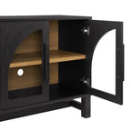  Juliet Arch TV Stand for TVs up to 65", Black Wood Finish