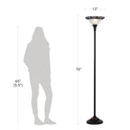  Traditional Bronze Victorian Floor Lamp 70"