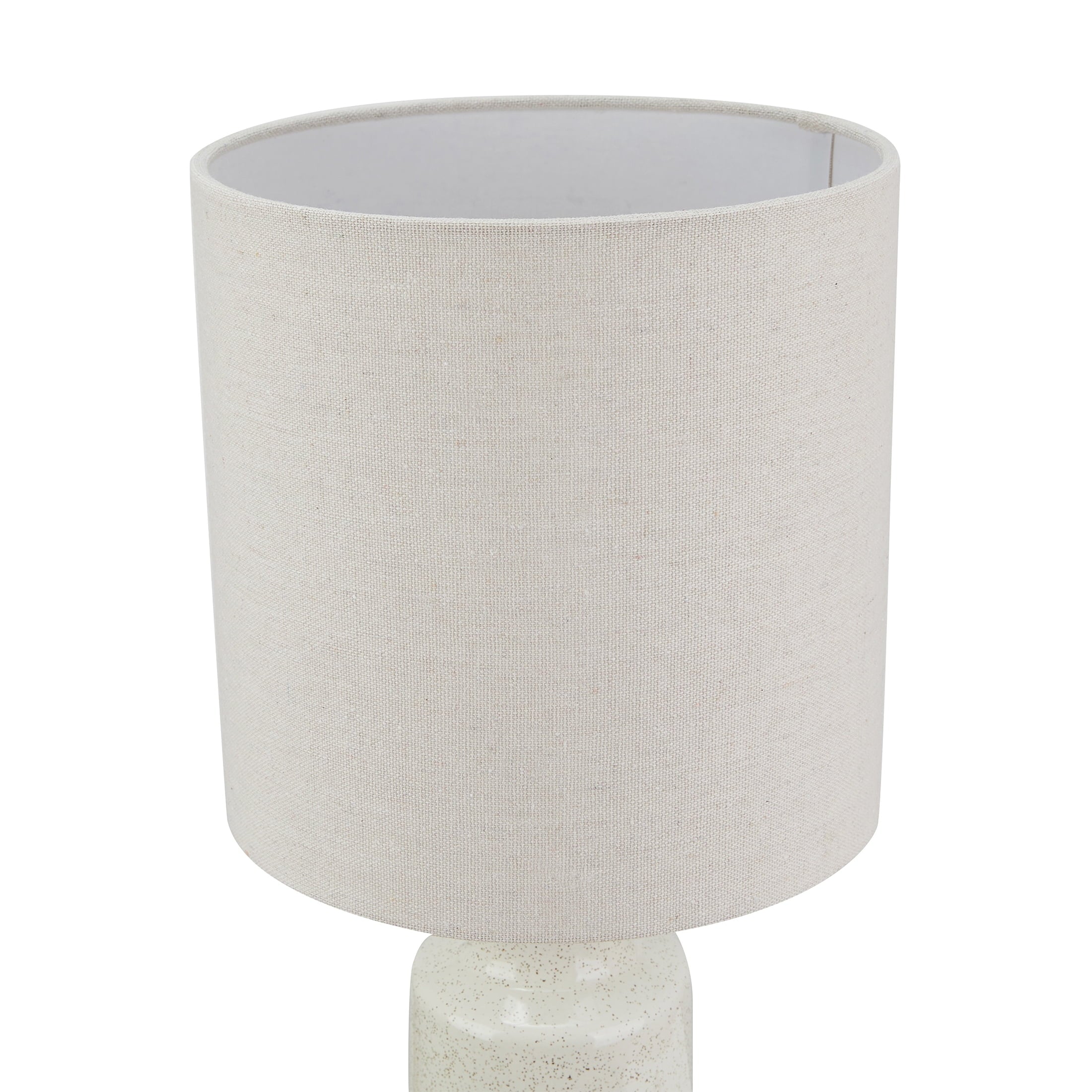  17" Reactive Glaze Ceramic Table Lamp with Off-White Shade