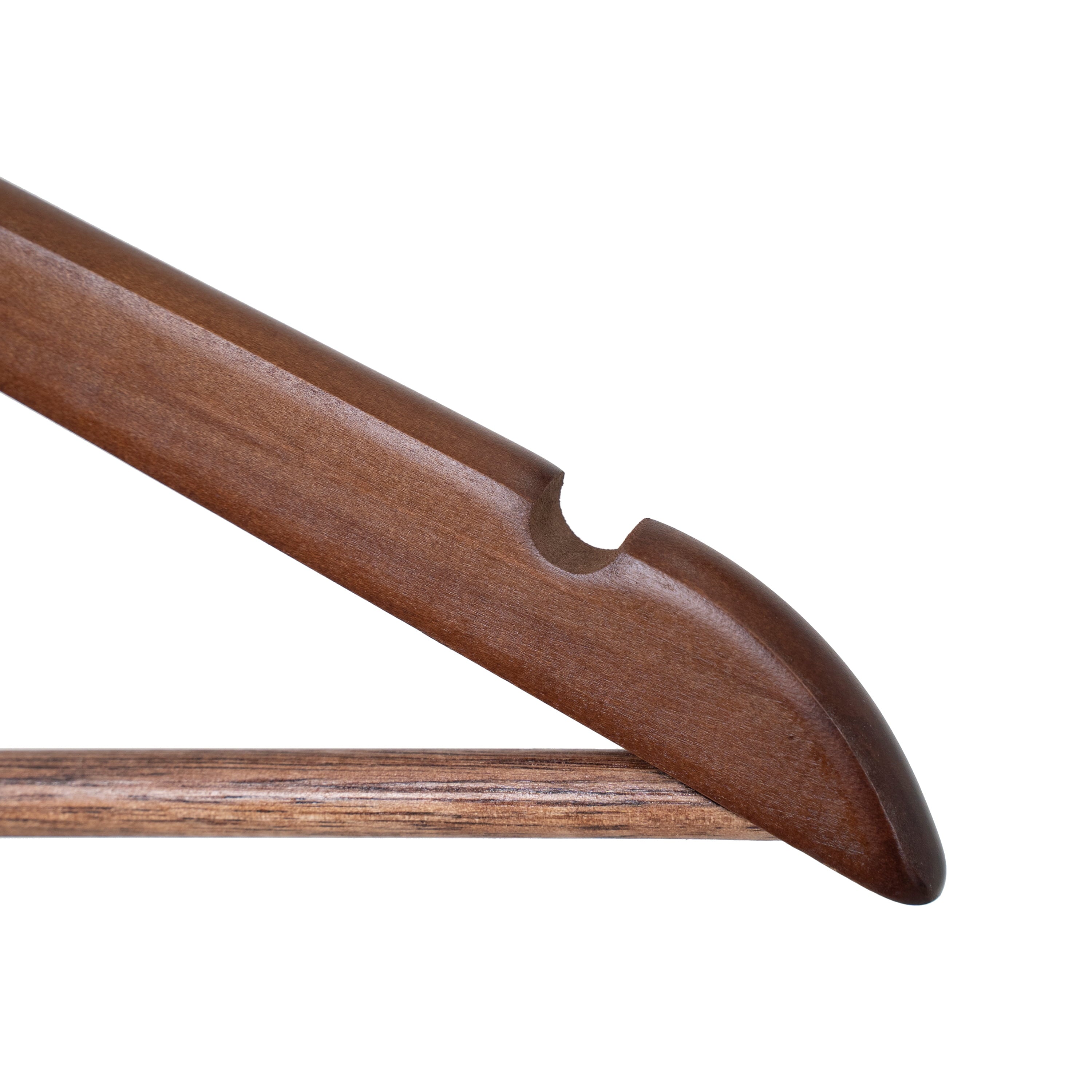 (5 pack)  Wood Suit Hangers for Adult, 5 Pack, Walnut Finish
