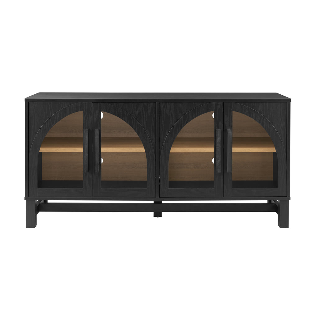  Juliet Arch TV Stand for TVs up to 65", Black Wood Finish