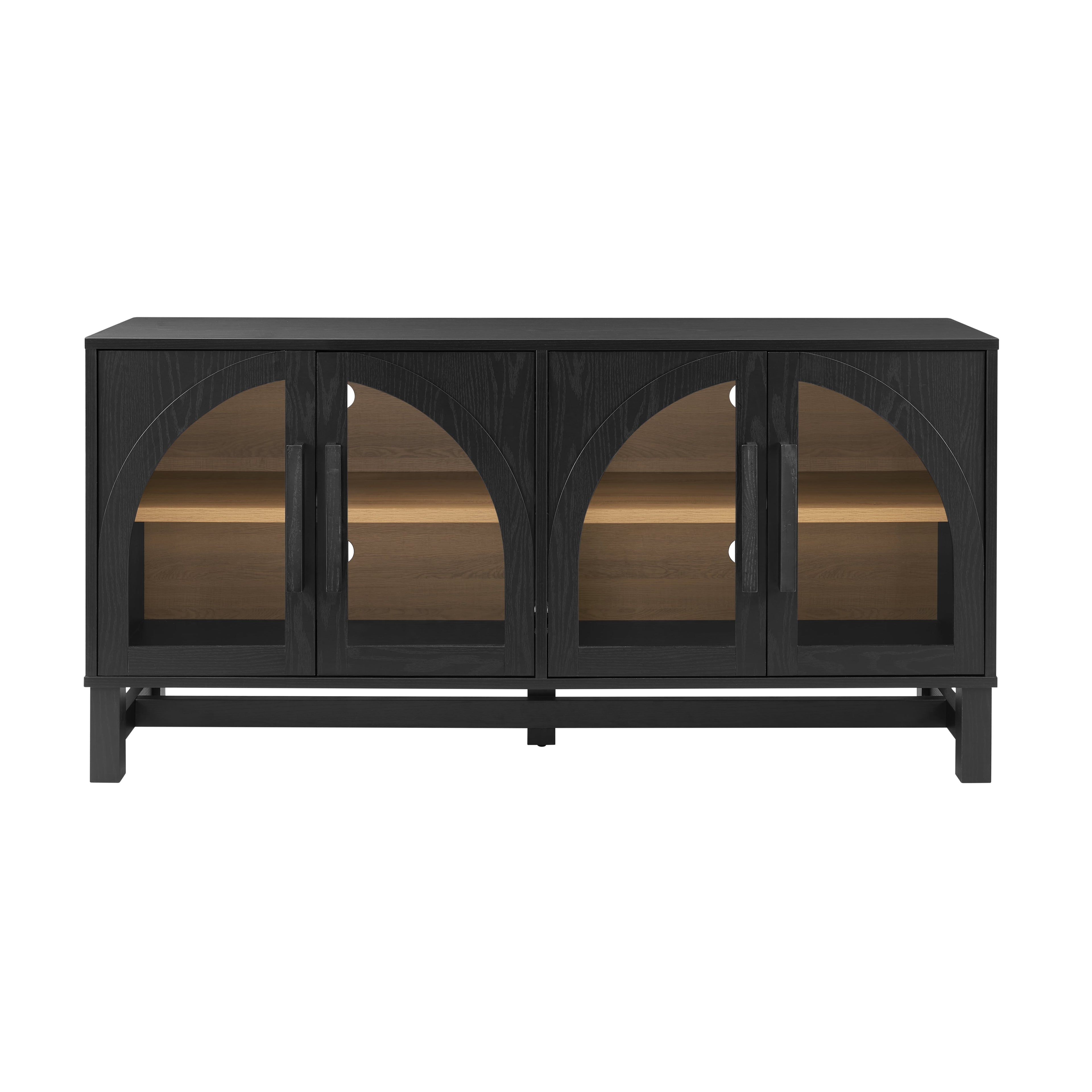 Juliet Arch TV Stand for TVs up to 65", Black Wood Finish