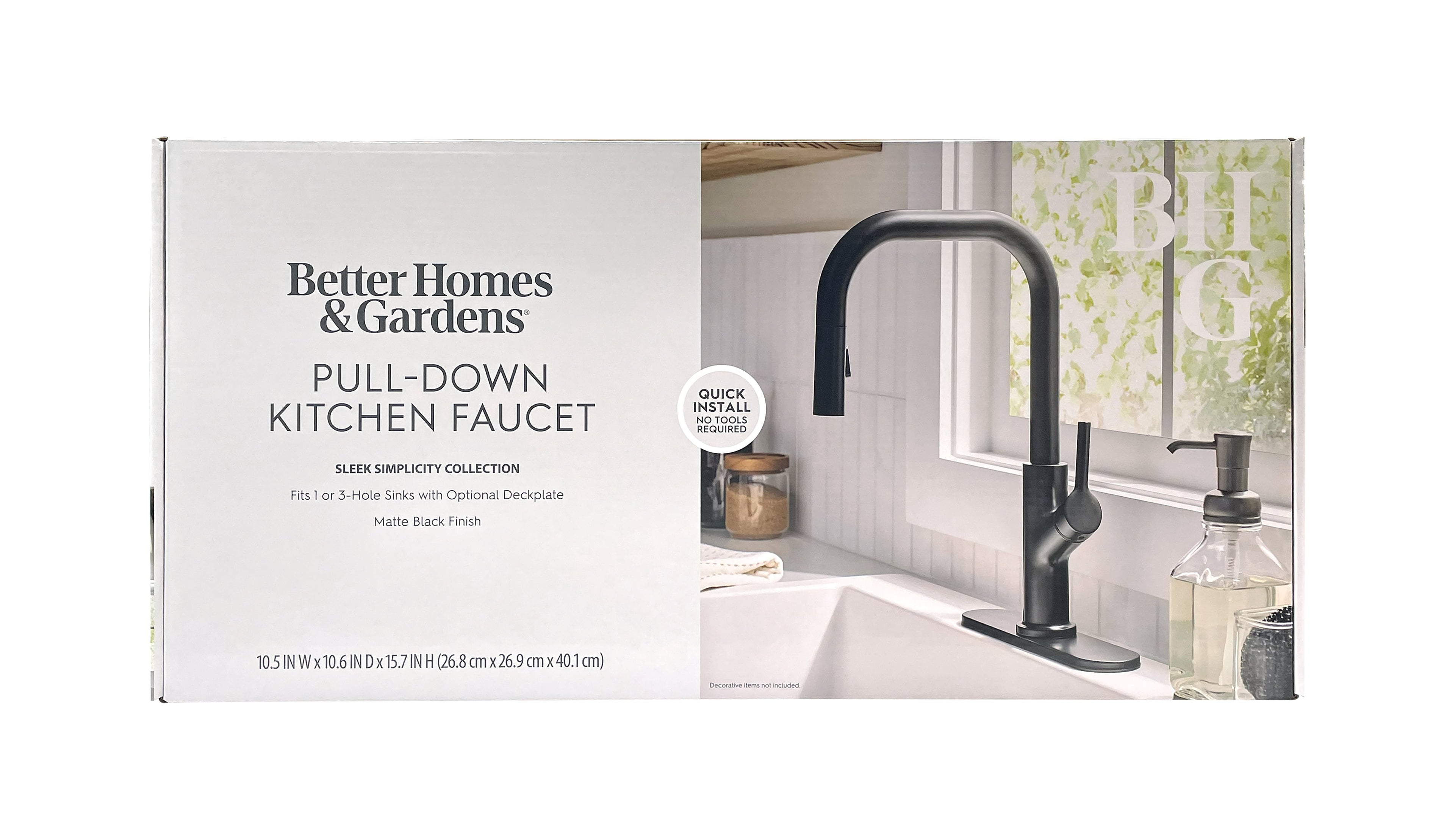  Sleek Simplicity Matte Black Pull Down Kitchen Faucet
