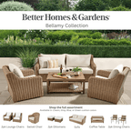  Bellamy Outdoor 1pc Patio Coffee Table, Tan Wicker