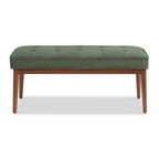  Colton 44" Upholstered Accent Bench, Olive
