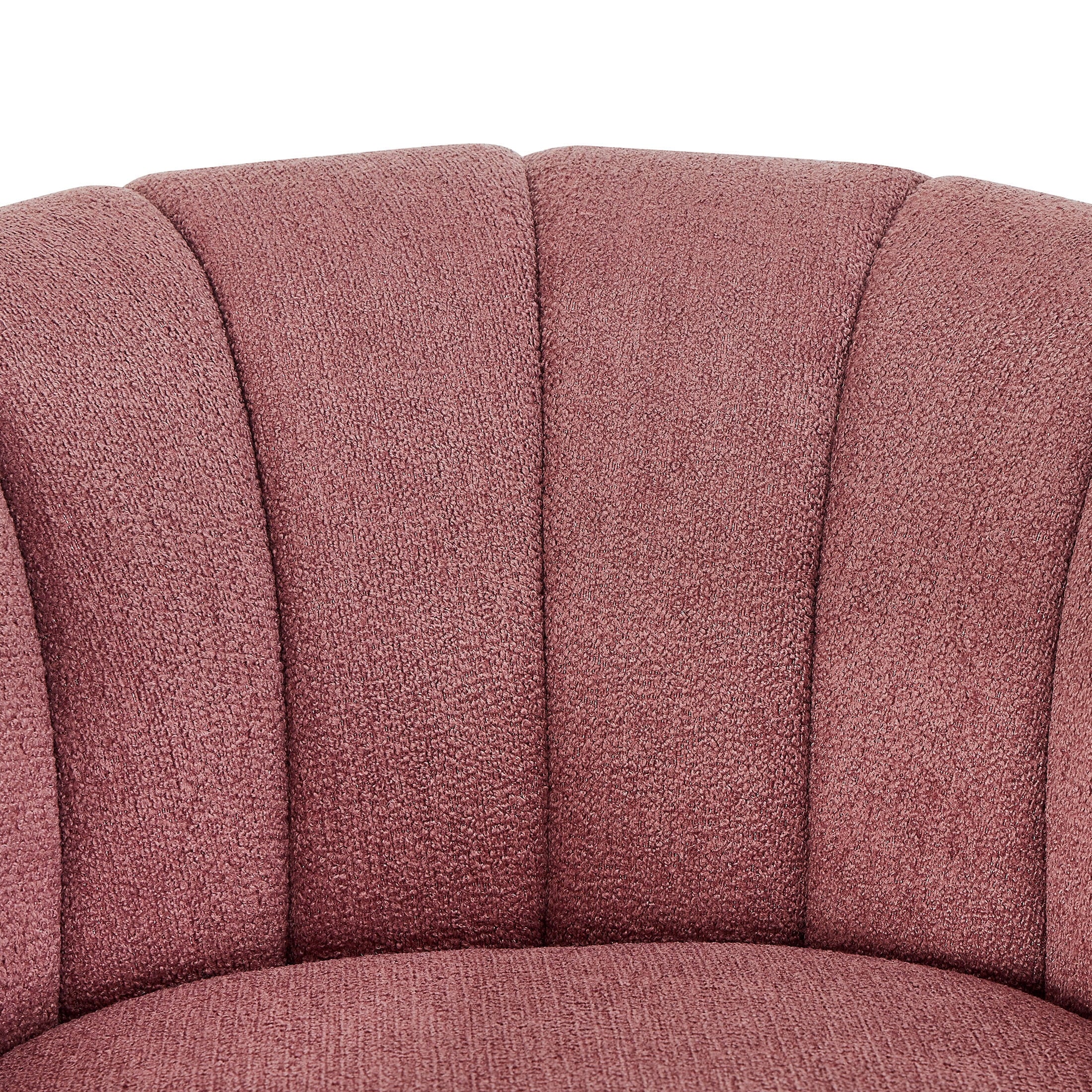  Lillian Accent Swivel Chair, Rose Boucle