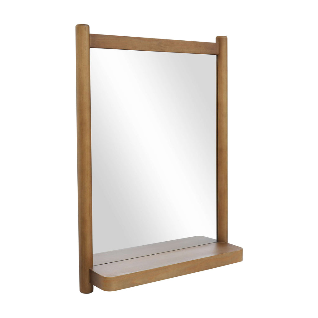  Craftsman Solid Wood Wall Mirror, 21.5 x 30 Inch, Natural Finish