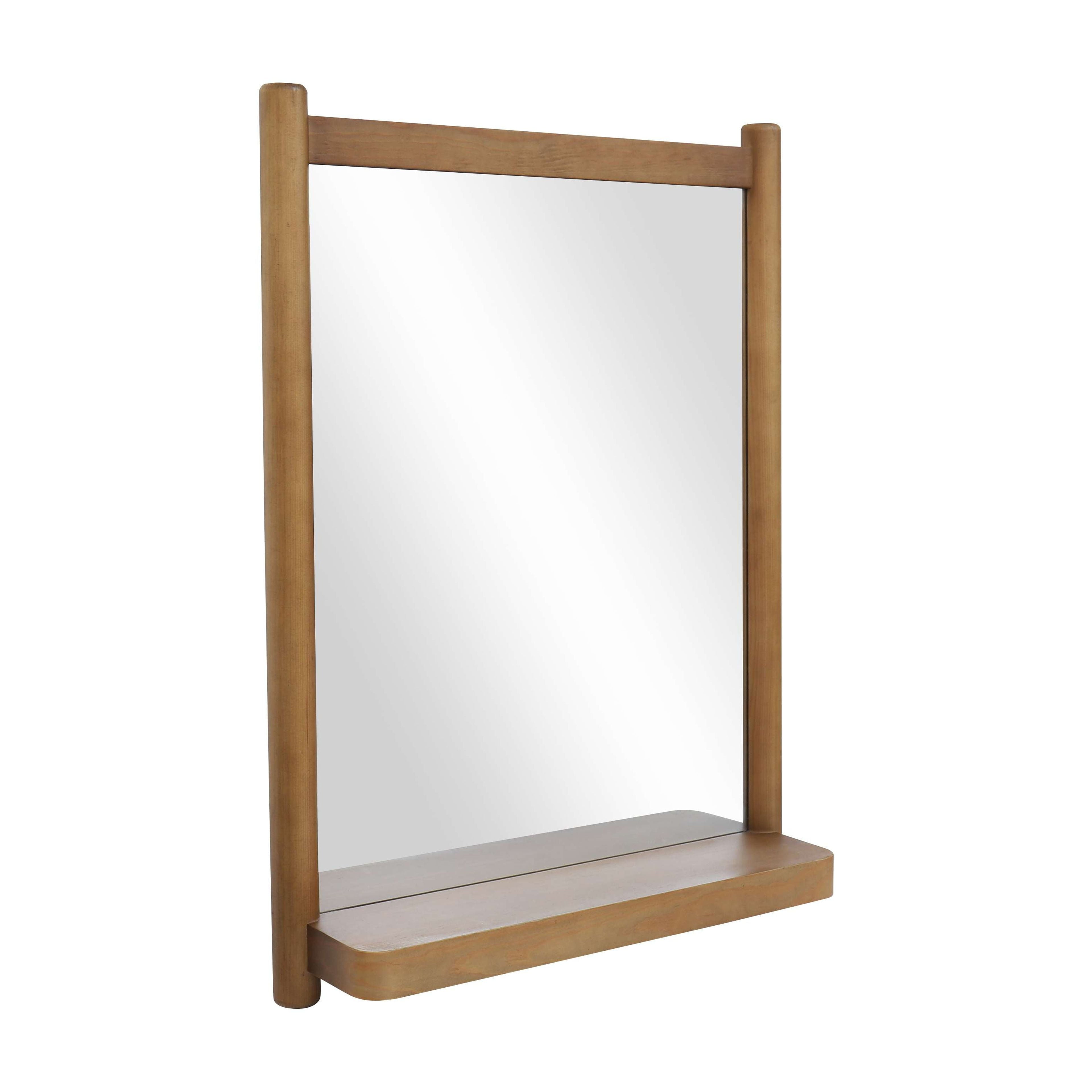  Craftsman Solid Wood Wall Mirror, 21.5 x 30 Inch, Natural Finish