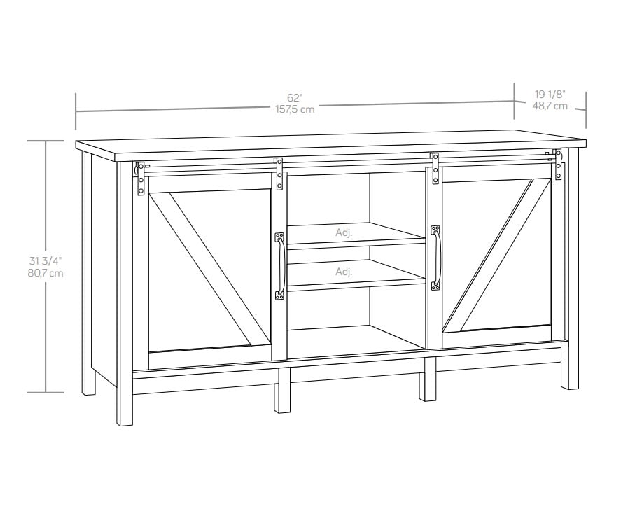  Modern Farmhouse TV Stand for TVs up to 70", Rustic White Finish