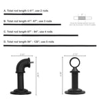  1" Wrought Iron Finish Industrial Pipe Single Curtain Rod 32-120"