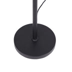  60� Boho Black Angled Floor Lamp with Natural Shade