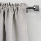  1" Satin Nickel Knurled Cylinder Curtain Rod, 42-120"
