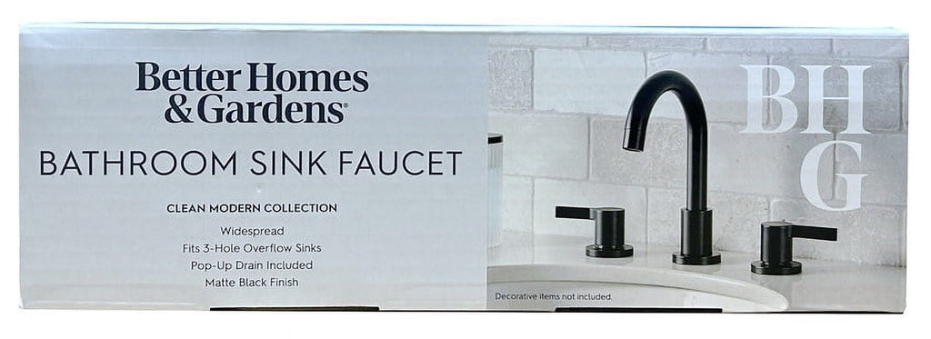  8" Widespread Bathroom Faucet in Matte Black