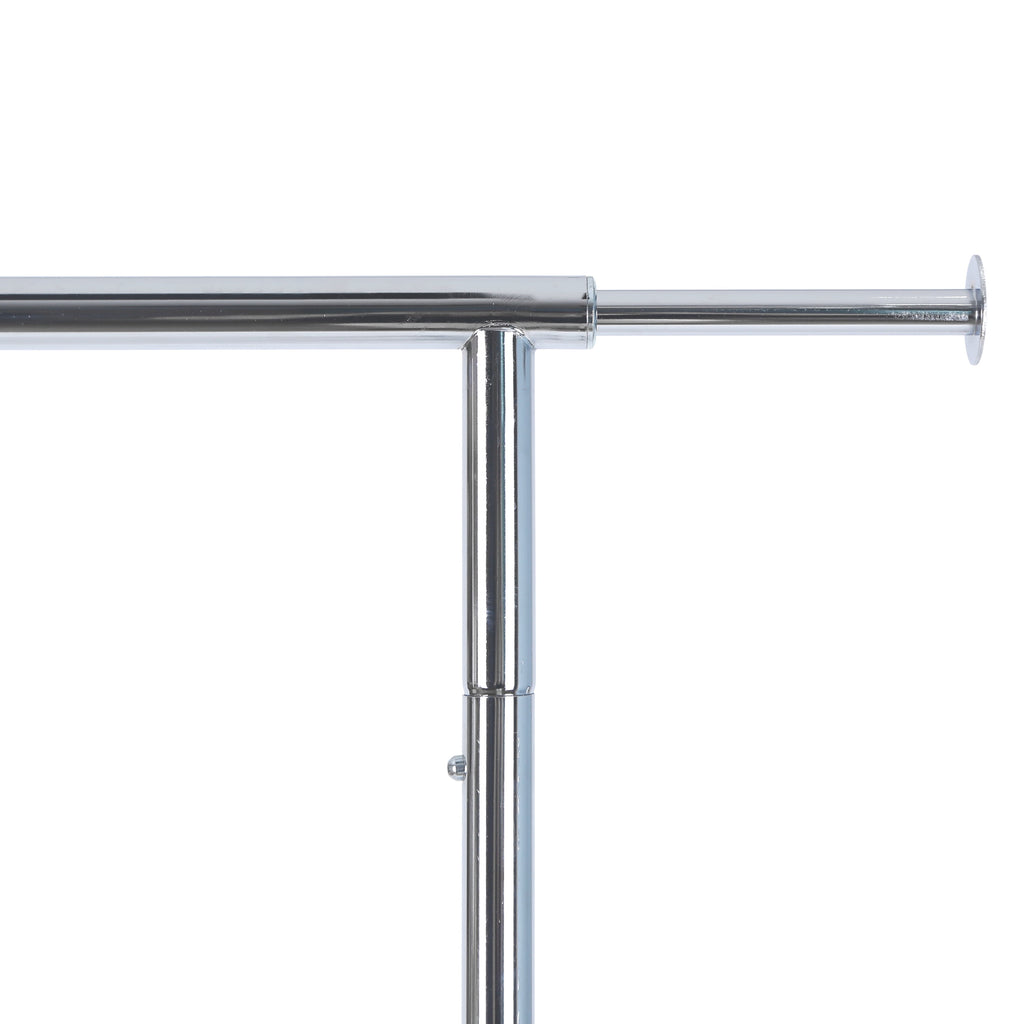  Heavy Duty Garment Drying Clothes Rack - Adjustable Height, Folding, Rolling, Metal, Silver - Closet Organization