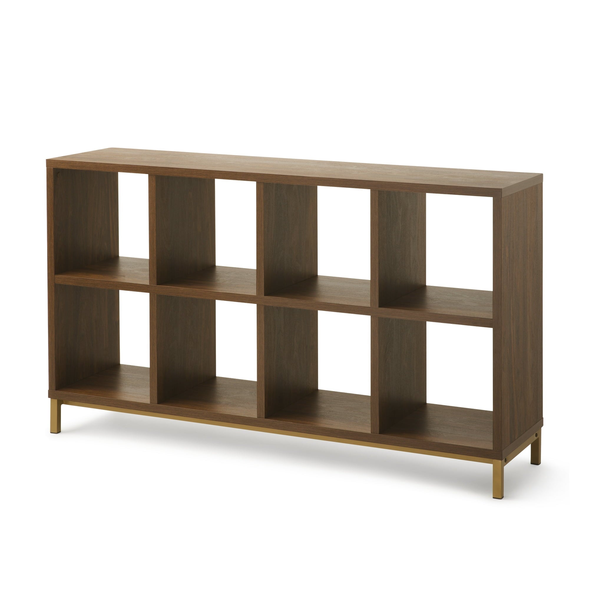  8-Cube Organizer with Metal Base, Vintage Walnut