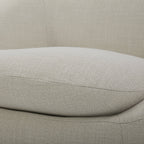  Mira Swivel Accent Chair, Cream Linen