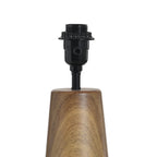  Wood Grain Finish Table Lamp with Pleated Shade