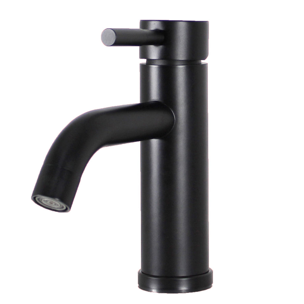  Elmont Single Handle Bathroom Sink Faucet, Matte Black, Includes Push Pop-Up Drain