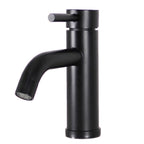  Elmont Single Handle Bathroom Sink Faucet, Matte Black, Includes Push Pop-Up Drain