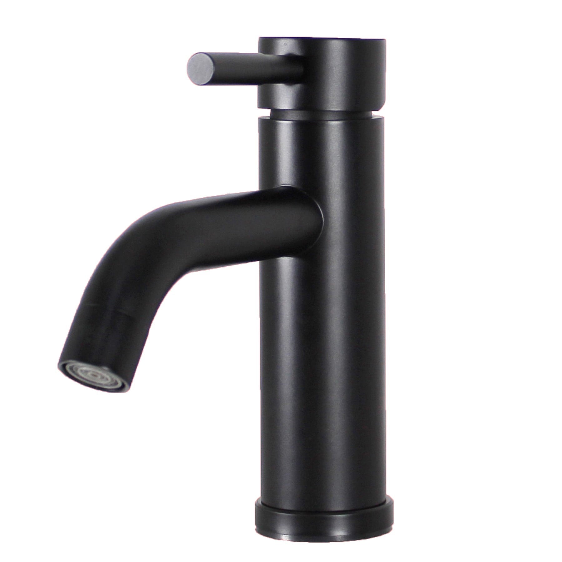  Elmont Single Handle Bathroom Sink Faucet, Matte Black, Includes Push Pop-Up Drain