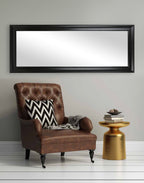  27x70 Black Rectangle Large Full-Length Floor Mirror for Bedroom or Entryway