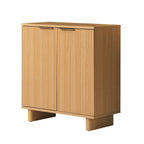  Lillian Fluted Accent Cabinet, Natural Pine Finish