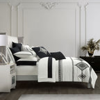 Black and White Summit 12 Piece Bed in a Bag Comforter Set, Queen
