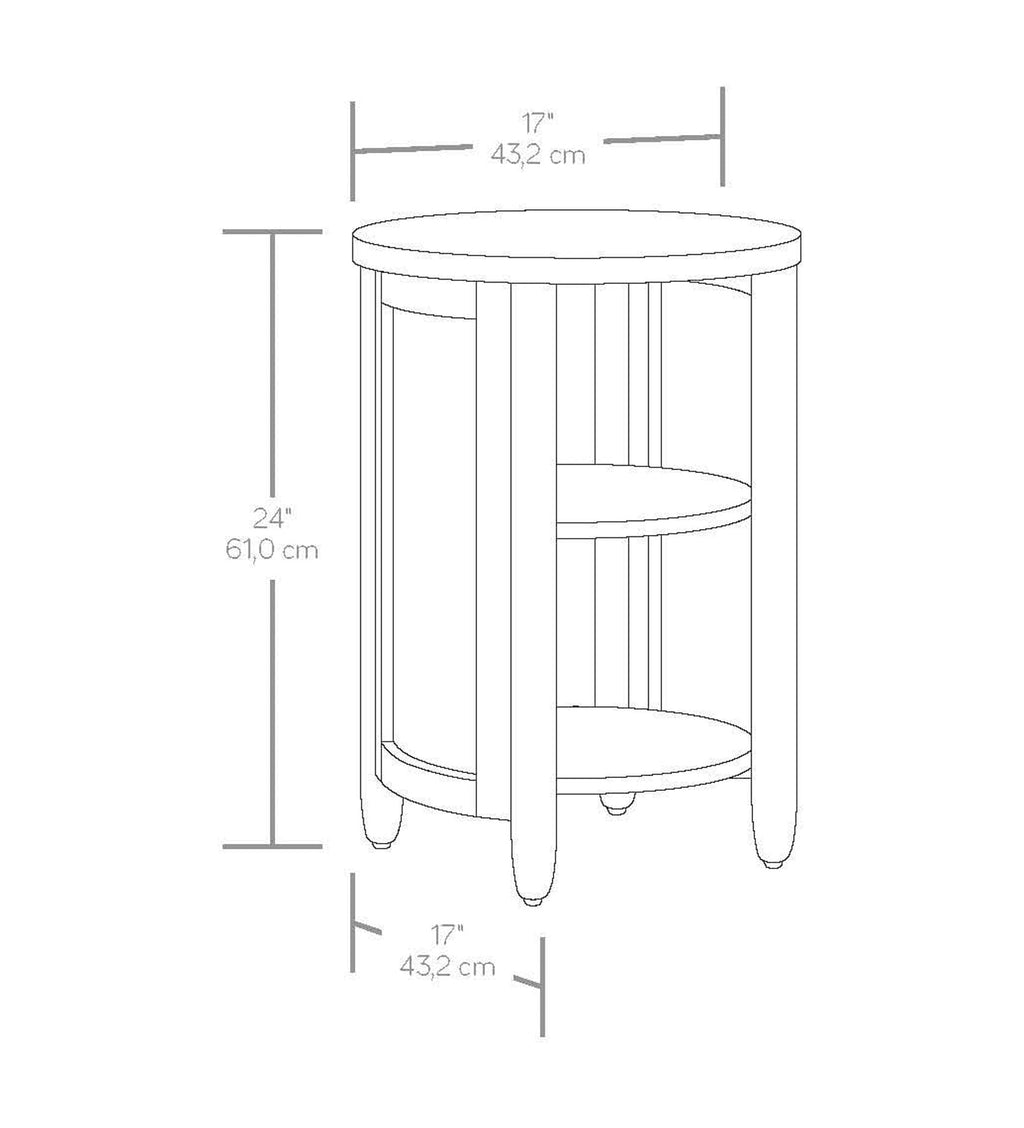  Springwood Caning Side Table, Light Honey Finish