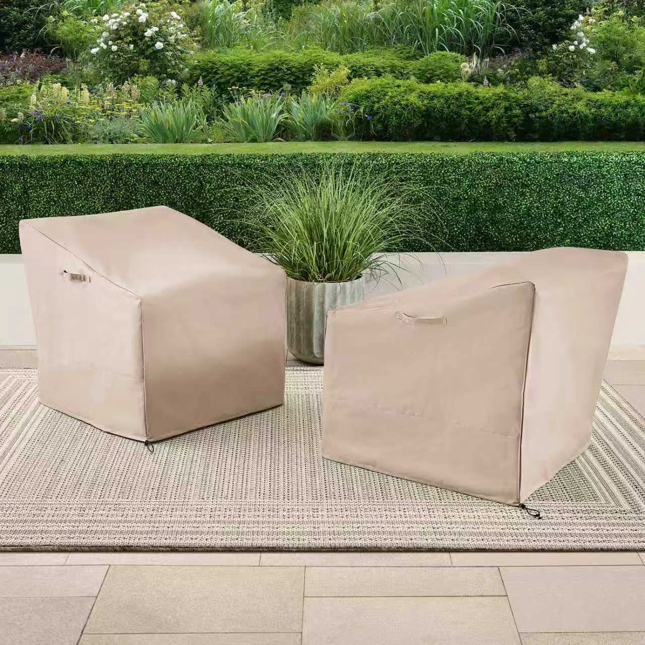  Bellamy Outdoor 2pk Lounge Chairs, Dark Brown