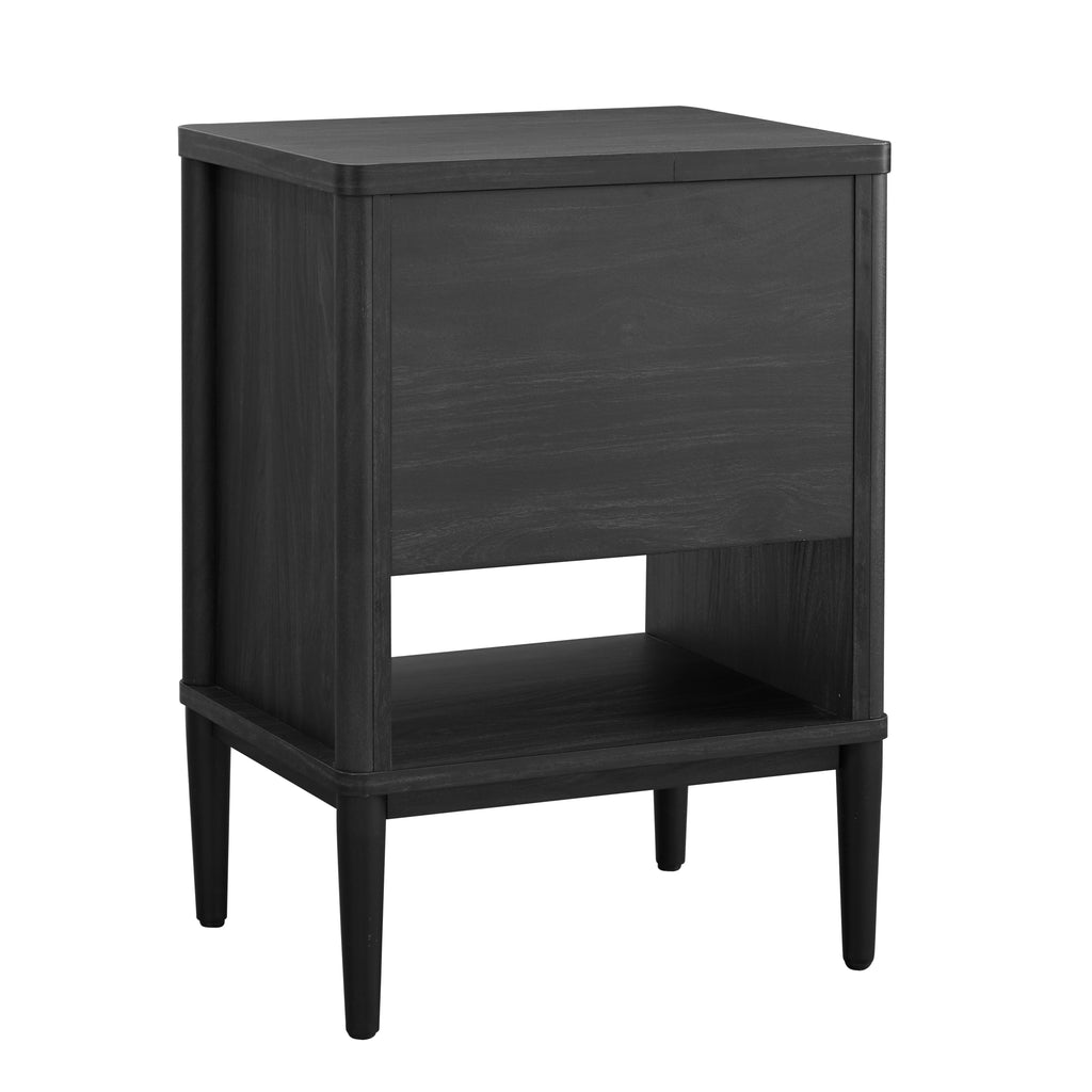 (2 pack)  Oaklee 2-Drawer Nightstand, Charcoal Finish