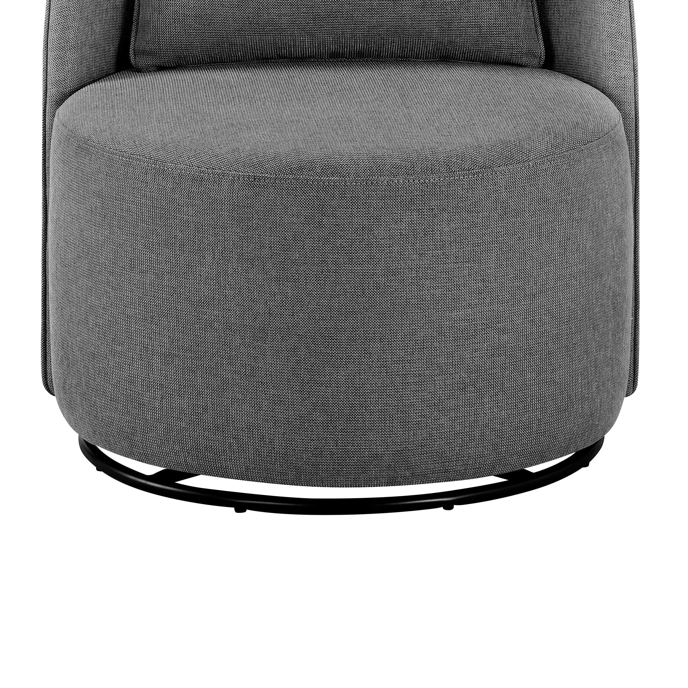  Juliet Modern Arch Swivel Accent Chair, Gray