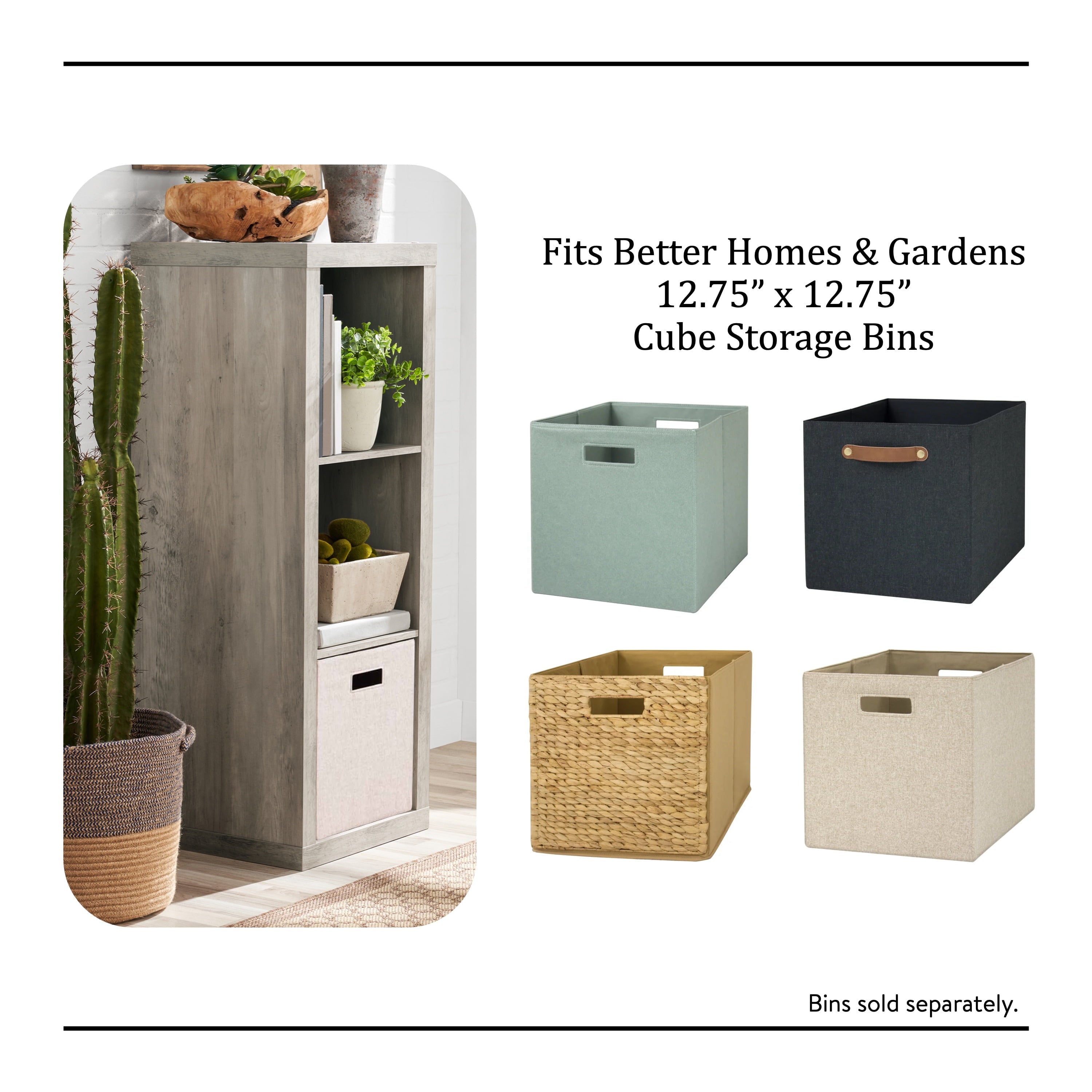  3 Cube Storage Organizer, Rustic Gray