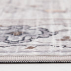  Persian Blooms Ivory Faux Fur Indoor Area Rug, 5'x7'