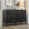  Oaklee 6 Drawer Dresser, Charcoal Finish
