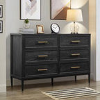  Oaklee 6 Drawer Dresser, Charcoal Finish