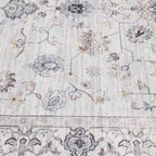  Persian Blooms Ivory Faux Fur Indoor Area Rug, 7'x9'10"