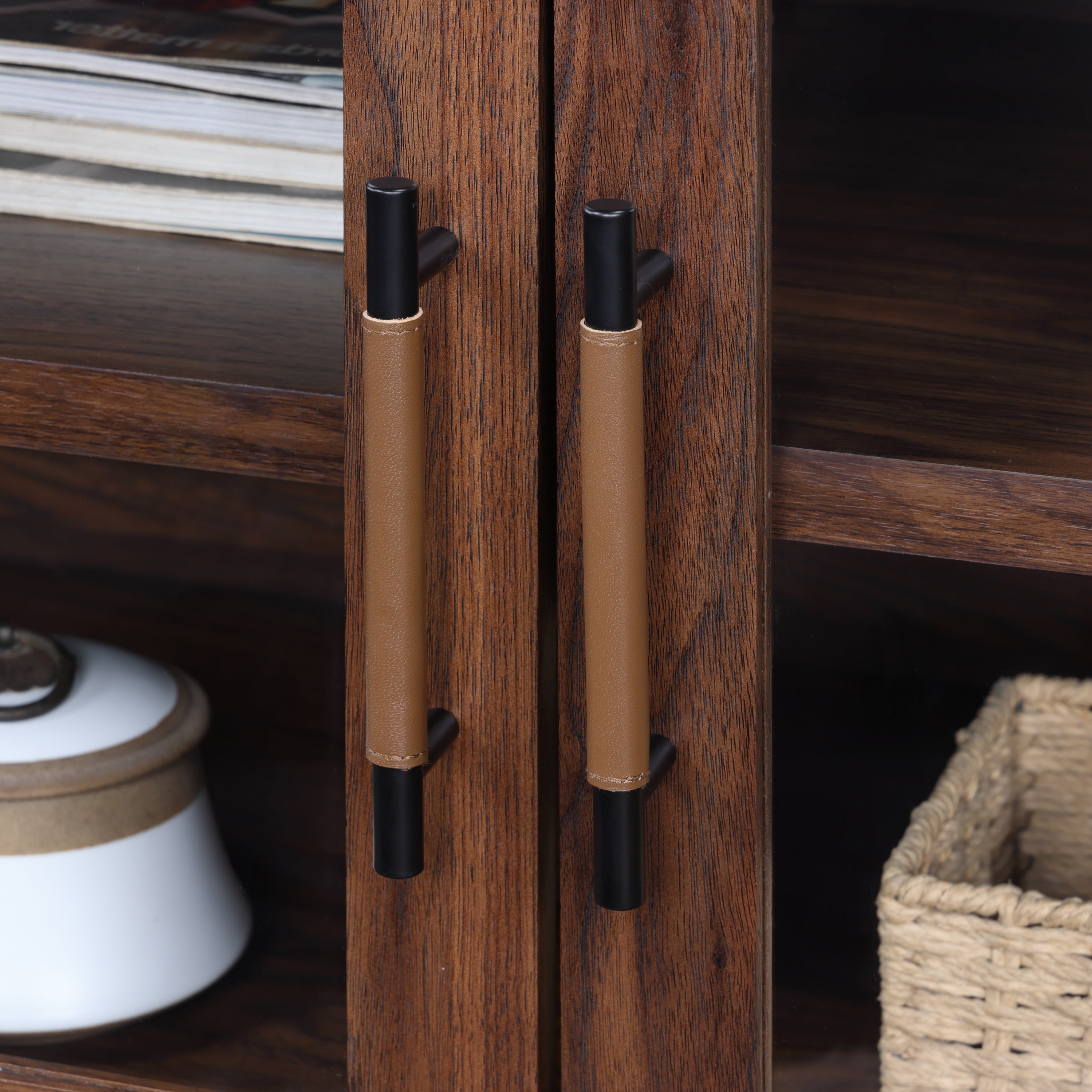  Reading Refined Farmhouse TV Stand for TVs up to 65", Walnut Finish