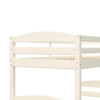  Leighton Solid Wood Twin-over-Twin Convertible Bunk Bed, Vanilla