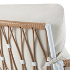  Lilah 2-Pack Outdoor Wicker Lounge Chairs, White