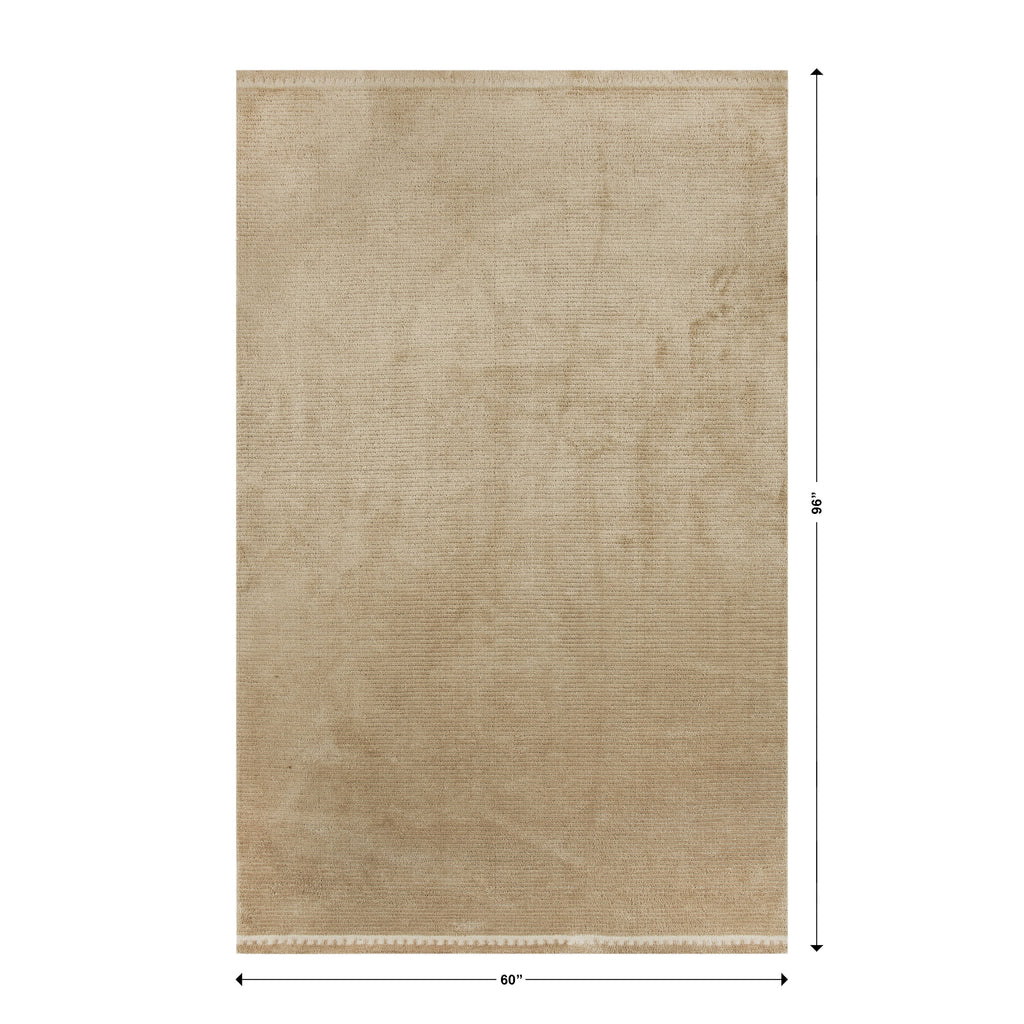  Tan Coleman Tonal Hem 5' x 8' Area Rug