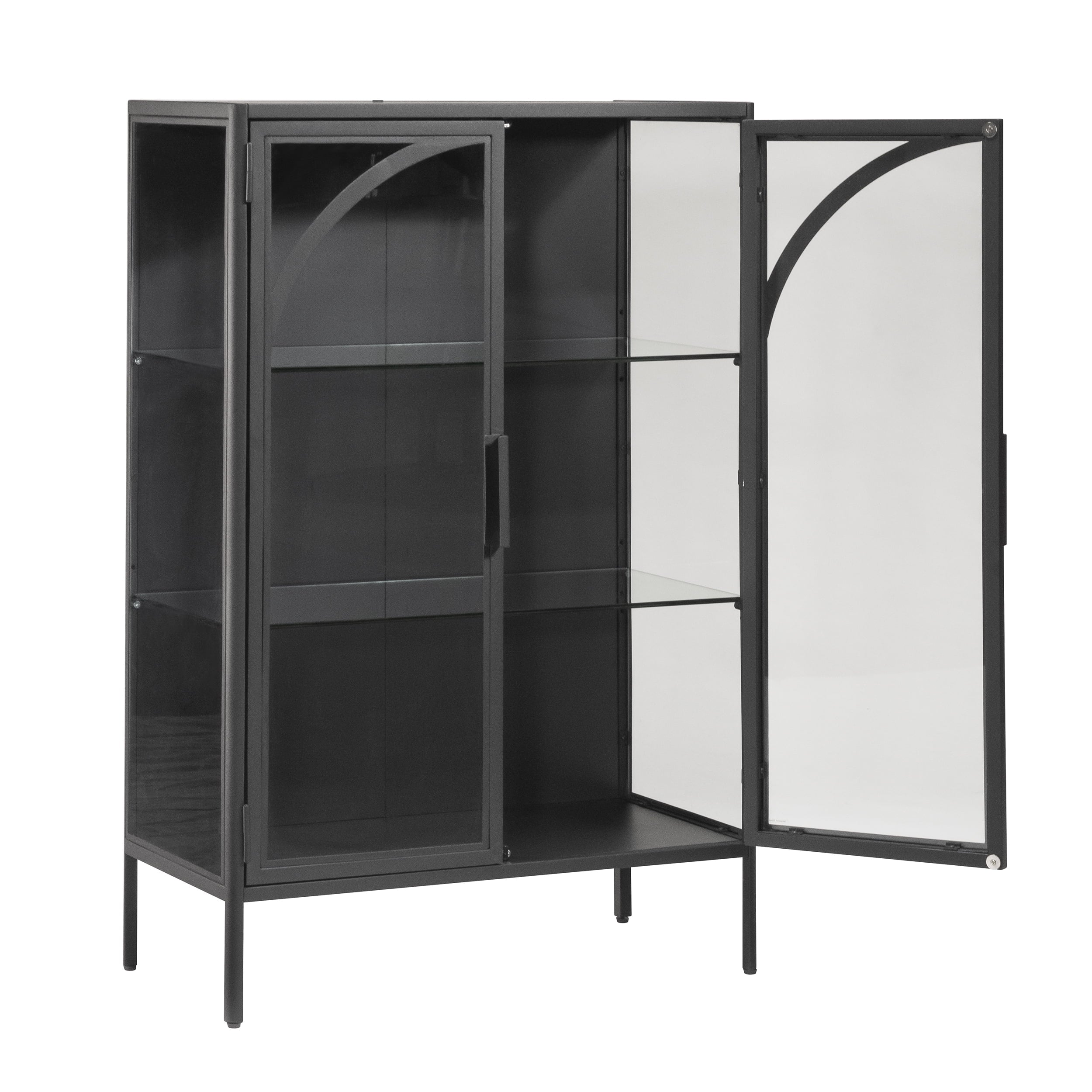  Nola Accent Cabinet, Black Finish