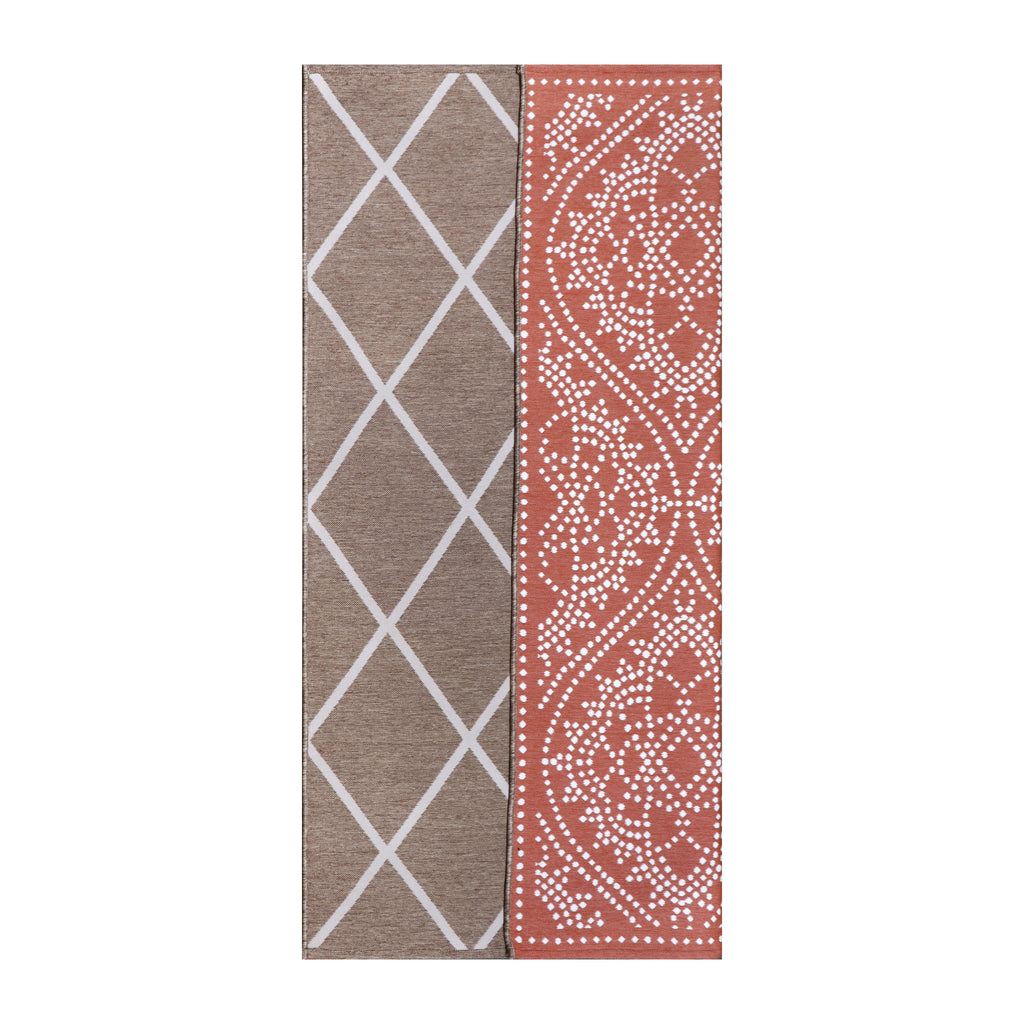  Medallion Reversible Rug, Red, 7' x 10'