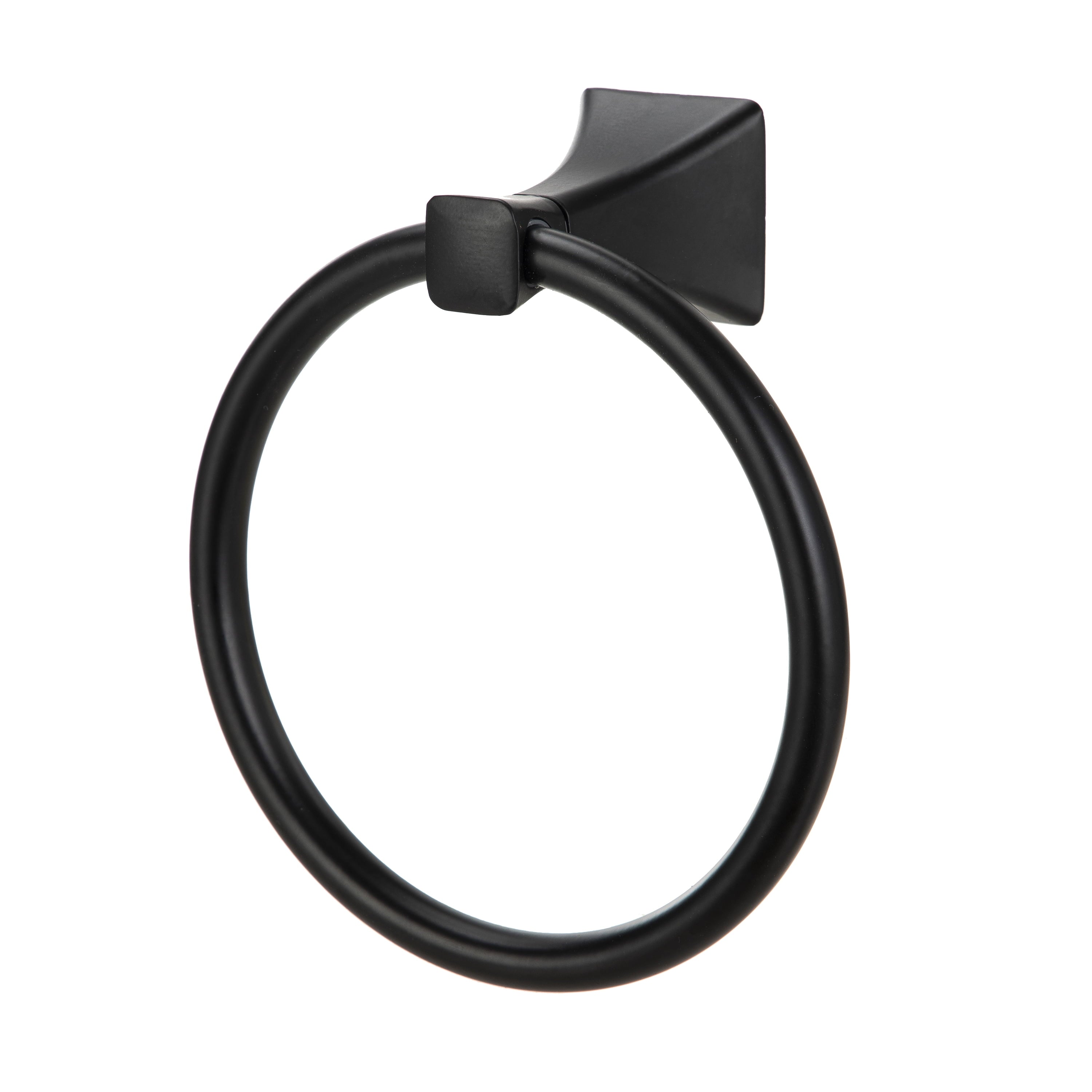  Steel Wall Mount 5PC Bath Hardware and Towel Holder Set Matte Black, Horizontal Orientation