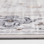 Persian Blooms Ivory Faux Fur Indoor Area Rug, 7'x9'10"